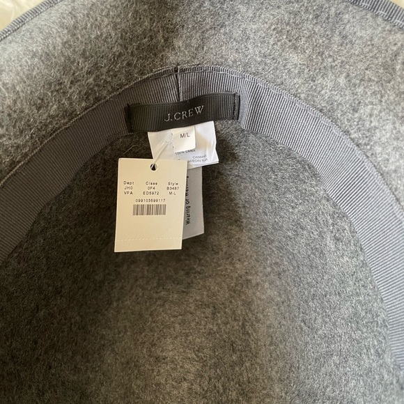 JCrew- Wool Derby Hat, Light Grey - Picture 7 of 7